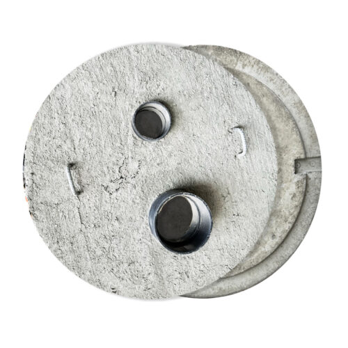 30" Concrete tank lid w/ 6 & 4" ABS Coupling